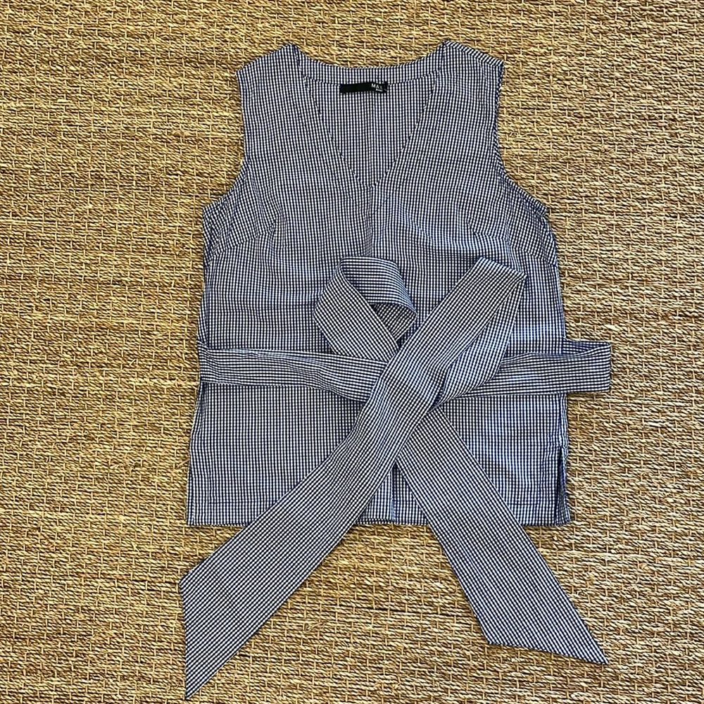 MAX Jean pin stripped blouse with oversized bow